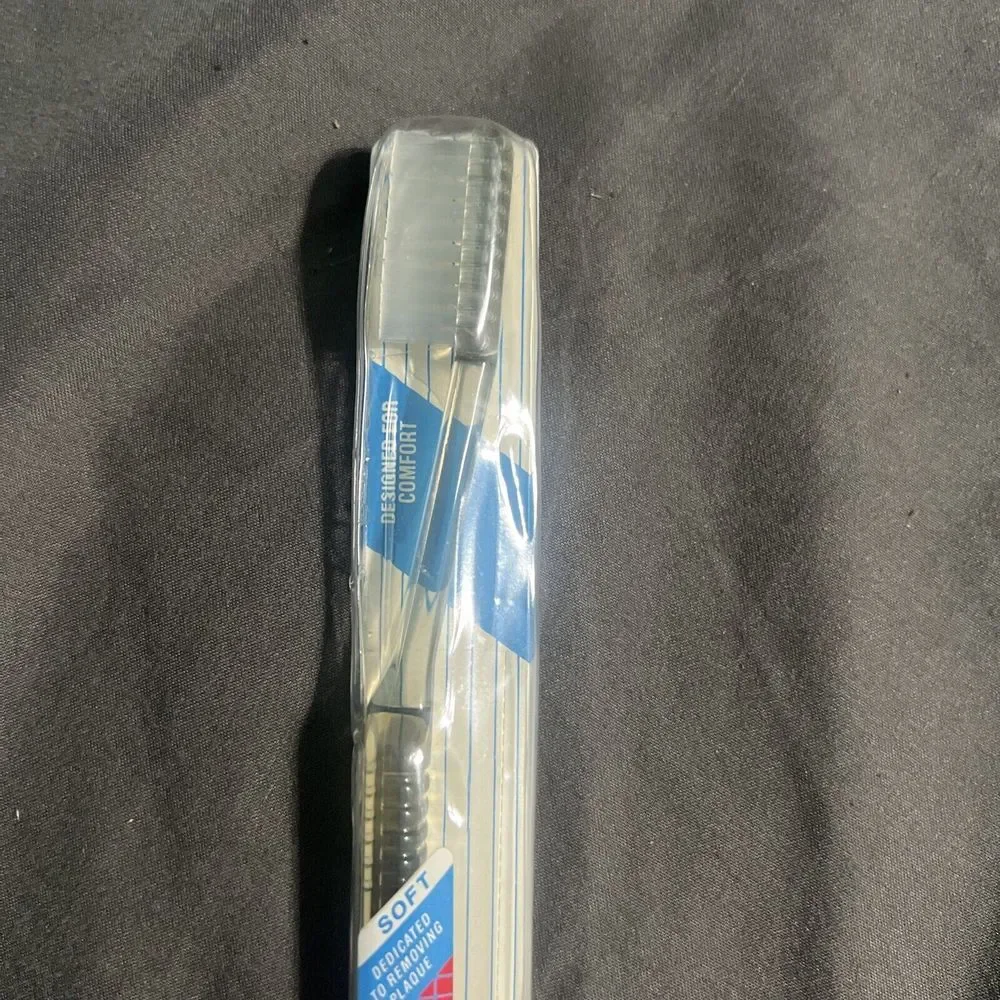 Vintage Plax Soft Toothbrush Clear Sealed In Case‎ Pfizer Inc Super Scarce